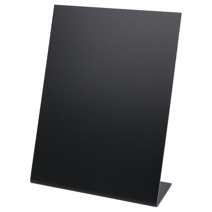 Kreidetafel als Tischaufsteller von HMF in DIN A5 Hochformat als L-Ständer in Schwarz