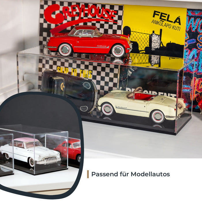 HMF Acryl Vtrne Schaukasten für Modellautos mt Holzsockel Maßstab 1 HMF Acryl Vtrne Schaukasten für Modellautos mt Holzsockel Maßstab 1