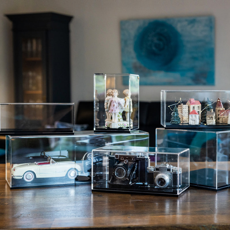 Acryl Vitrine für Modellautos Figuren HMF 46801 34 x 16 x 14 cm quer Staubschutz