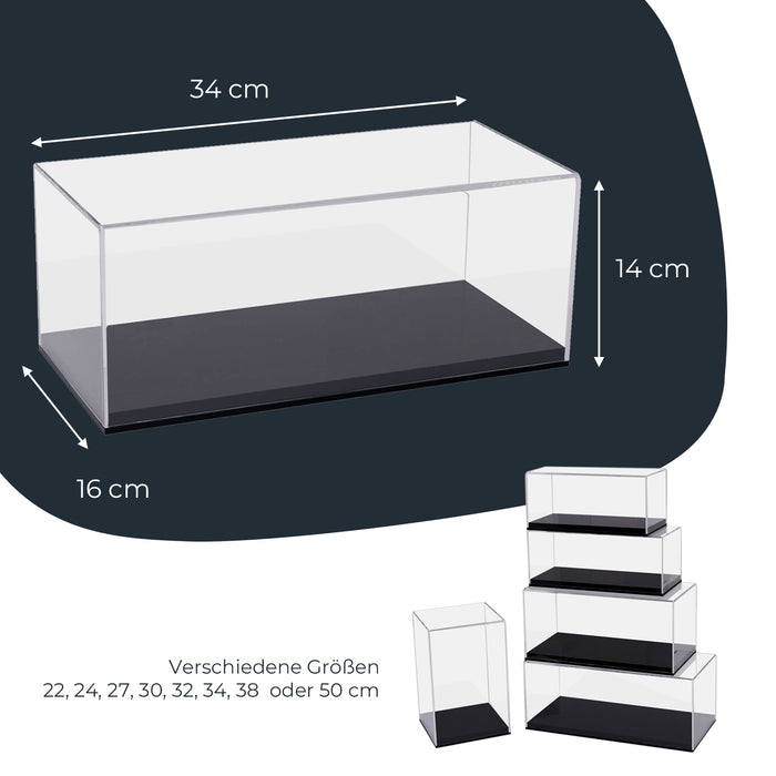 Acryl Vitrine für Modellautos Figuren HMF 46801 34 x 16 x 14 cm quer Beispiel