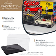 Acryl Vitrine für Modellautos Figuren HMF 46801 32 x 28 x 20 cm quer Staubschutz