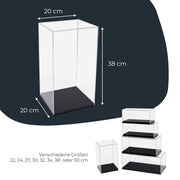 Acryl Vitrine für Modellautos Figuren HMF 46801 20 x 20 x 38 cm hoch robust