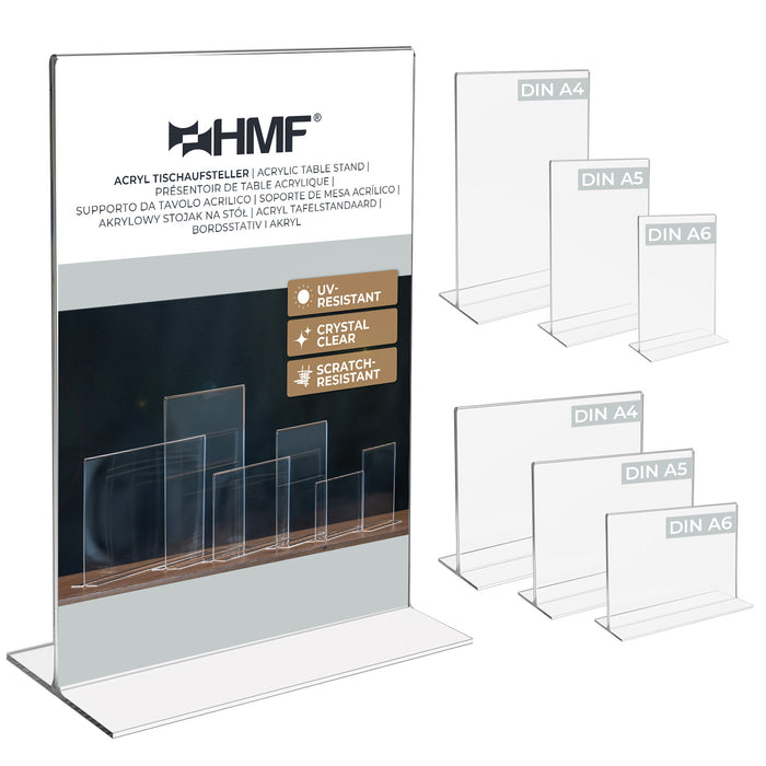 Tischaufsteller Acryl, Menükartenhalter, HMF 4692