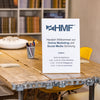 Tischaufsteller als L-Ständer in DIN A3 aus Acryl für Menükarten im Querformat von HMF