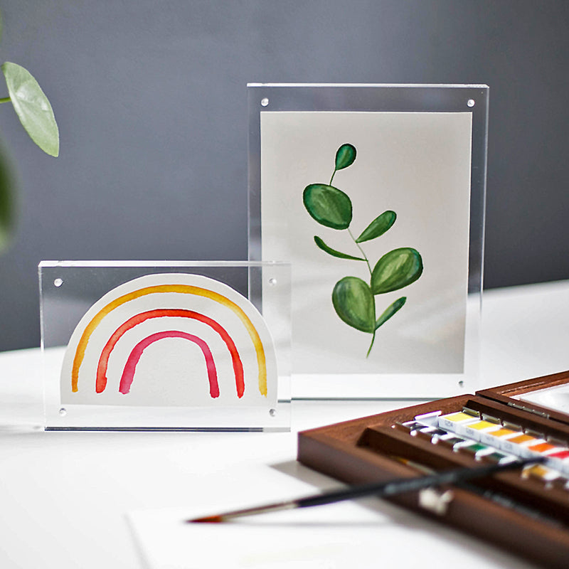 Magnetischer Bilderrahmen von HMF mit transparentem Hintergrund aus Acryl und den Maßen 10 x 15 cm