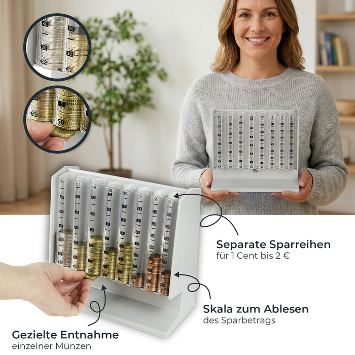 Münzsortierer als Spardose von HMF in Lichtgrau