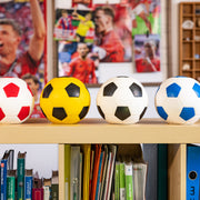 Spardose im Fußball-Look von HMF mit 15 cm Durchmesser in Blau