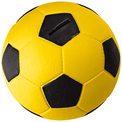Spardose im Fußball-Look von HMF mit 15 cm Durchmesser in Gelb