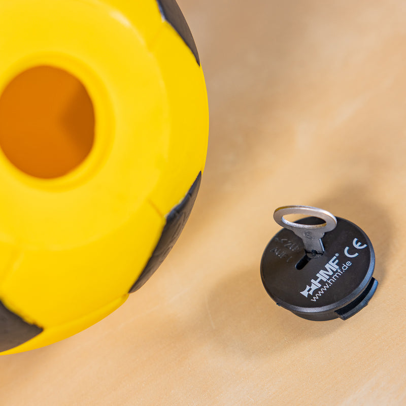 Spardose im Fußball-Look von HMF mit 15 cm Durchmesser in Gelb