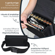 Kellnerbörse mit Tragegurt und Reißverschlussfach von HMF