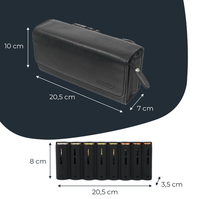 Kellnerbörse Euro-Münzsortierer Tragegurt HMF 48830-02 20.5 x 10 x 7 cm Leder