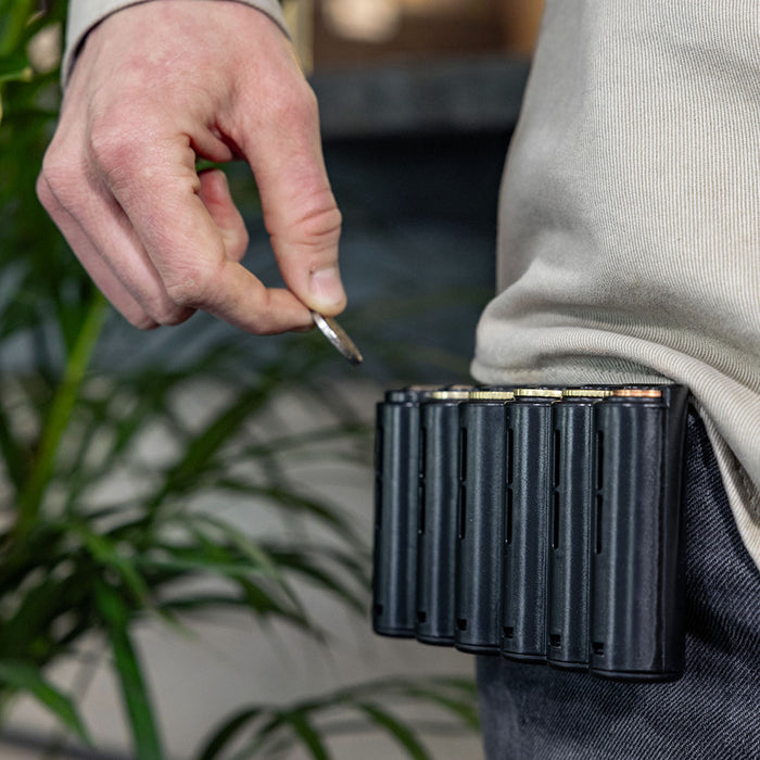 Kellnerbörse Euro-Münzsortierer Tragegurt HMF 48830-02 20.5 x 10 x 7 cm Leder