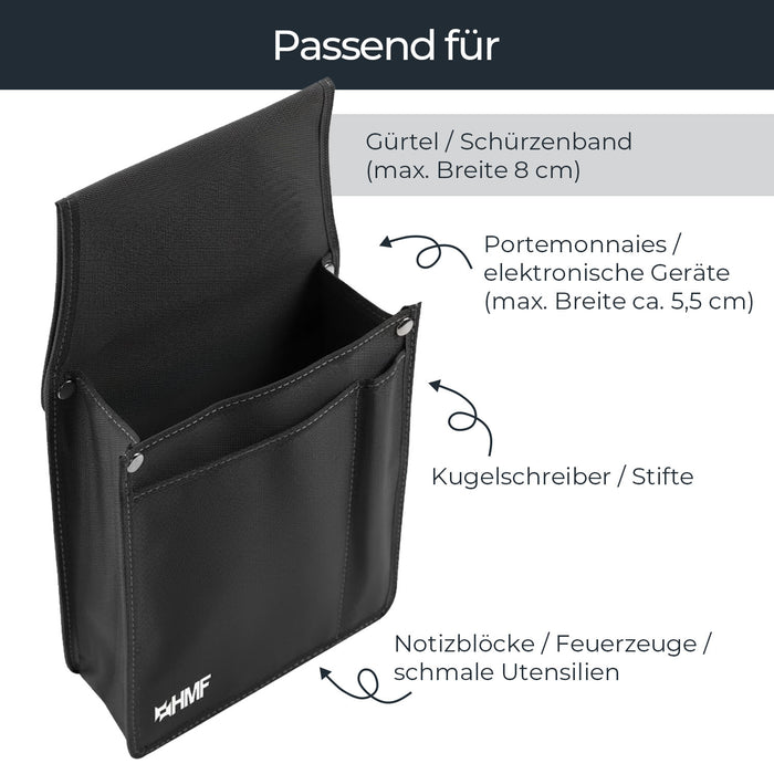 Holster für Kellnertaschen von HMF in Schwarz