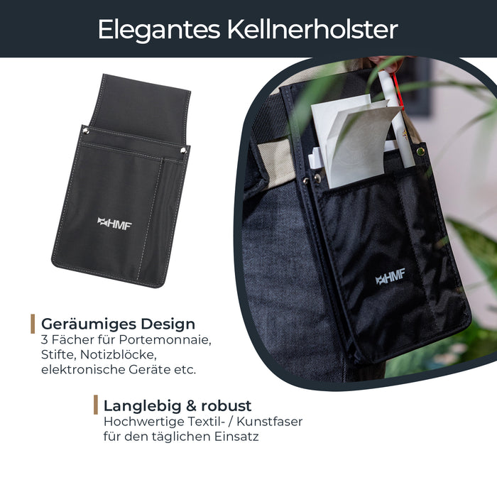 Holster für Kellnertaschen von HMF in Schwarz