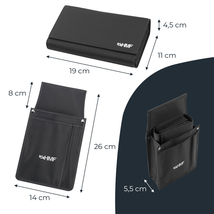 Kellnertasche und Holster im Set von HMF in Schwarz