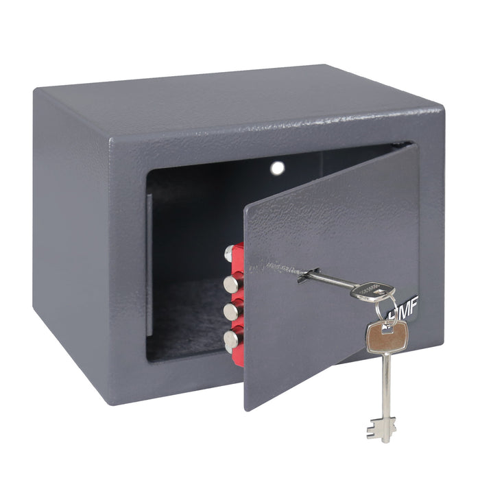 Möbeltresor mit einem Doppelbartschloss von HMF mit 23 cm Breite in Anthrazit