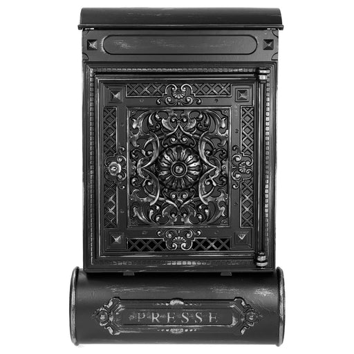 Briefkasten Alu Sandguss Antik AS Silber