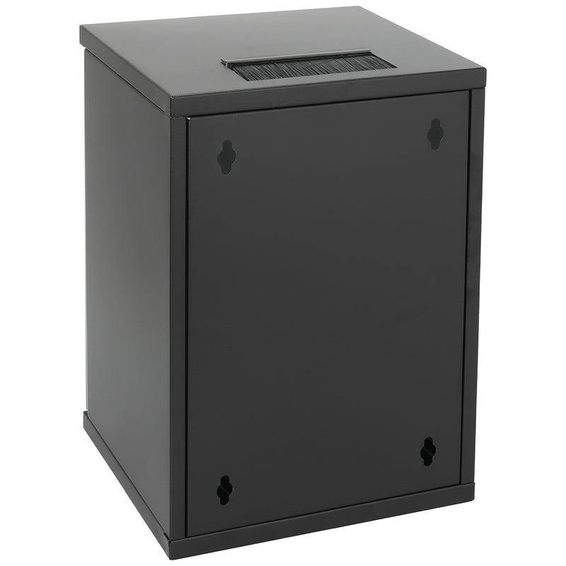10 Zoll Serverschrank mit 9 Höheneinheiten von HMF mit 300 mm Tiefe in Schwarz