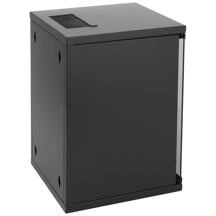 10 Zoll Serverschrank mit 9 Höheneinheiten von HMF mit 300 mm Tiefe in Schwarz