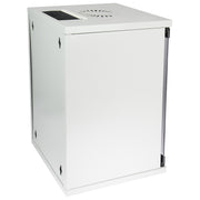 10 Zoll Serverschrank mit 9 Höheneinheiten von HMF mit 300 mm Tiefe in Lichtgrau