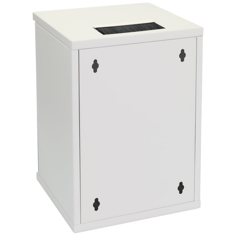 10 Zoll Serverschrank mit 9 Höheneinheiten von HMF mit 300 mm Tiefe in Lichtgrau