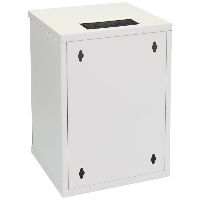 10 Zoll Serverschrank mit 9 Höheneinheiten von HMF mit 300 mm Tiefe in Lichtgrau