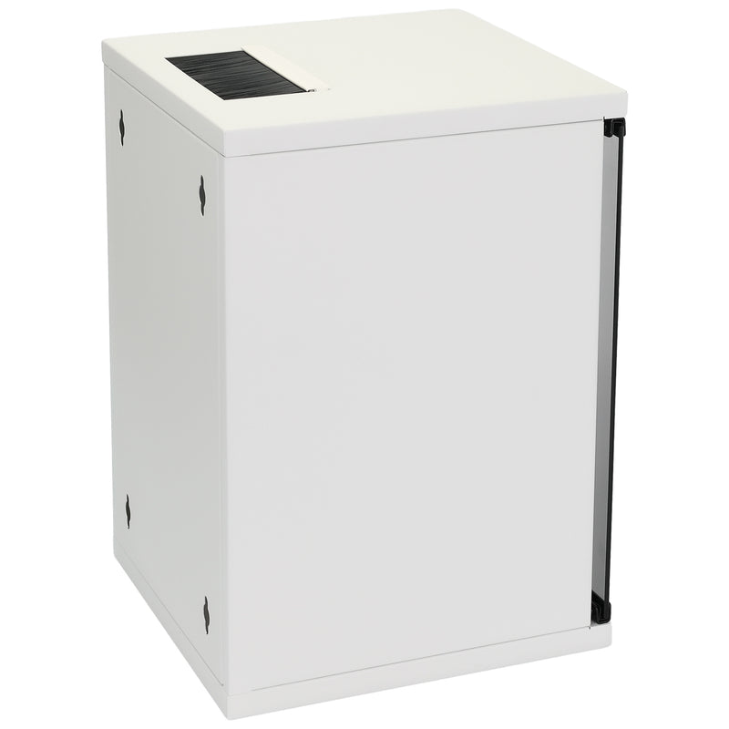 10 Zoll Serverschrank mit 9 Höheneinheiten von HMF mit 300 mm Tiefe in Lichtgrau