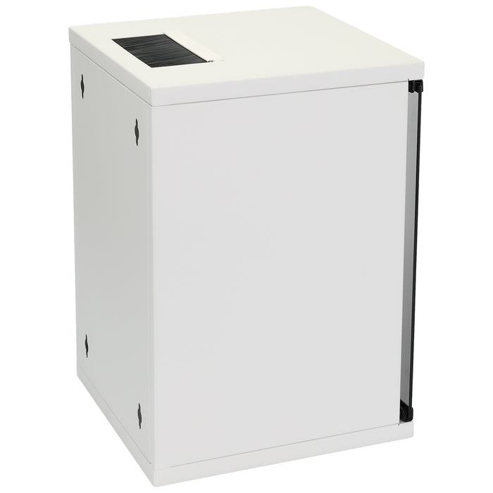 10 Zoll Serverschrank mit 9 Höheneinheiten von HMF mit 300 mm Tiefe in Lichtgrau