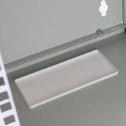 10 Zoll Serverschrank mit 9 Höheneinheiten von HMF mit 300 mm Tiefe in Lichtgrau