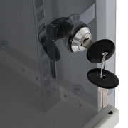 10 Zoll Serverschrank mit 9 Höheneinheiten von HMF mit 300 mm Tiefe in Lichtgrau