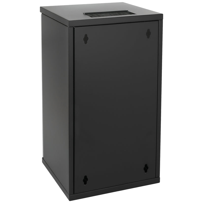 10 Zoll Serverschrank mit 12 Höheneinheiten von HMF mit 300 mm Tiefe in Schwarz