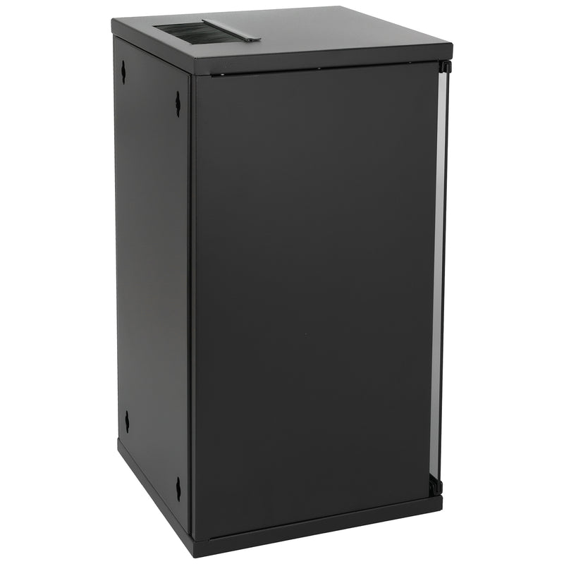 10 Zoll Serverschrank mit 12 Höheneinheiten von HMF mit 300 mm Tiefe in Schwarz