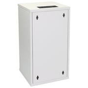 HMF Netzwerkschrank Serverschrank 10 Zoll 12 HE 300 mm Tiefe Voll montiert Glastür Lichtgrau