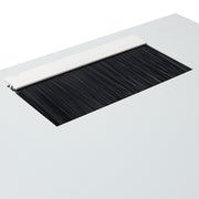 HMF Netzwerkschrank Serverschrank 10 Zoll 12 HE 300 mm Tiefe Voll montiert Glastür Lichtgrau