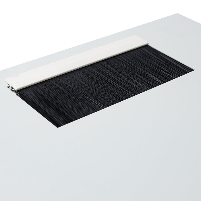 10 Zoll Serverschrank mit 12 Höheneinheiten von HMF mit 300 mm Tiefe in Lichtgrau