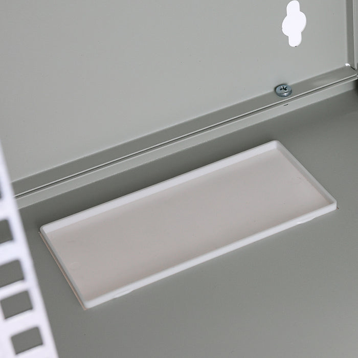 10 Zoll Serverschrank mit 12 Höheneinheiten von HMF mit 300 mm Tiefe in Lichtgrau