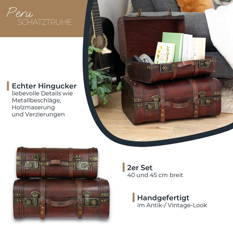 Schatztruhe Peru Vintage Koffer, HMF 6412