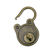 Mini Deko Vorhängeschloss mit Schlüssel HMF 6490 Rund Bronze offen