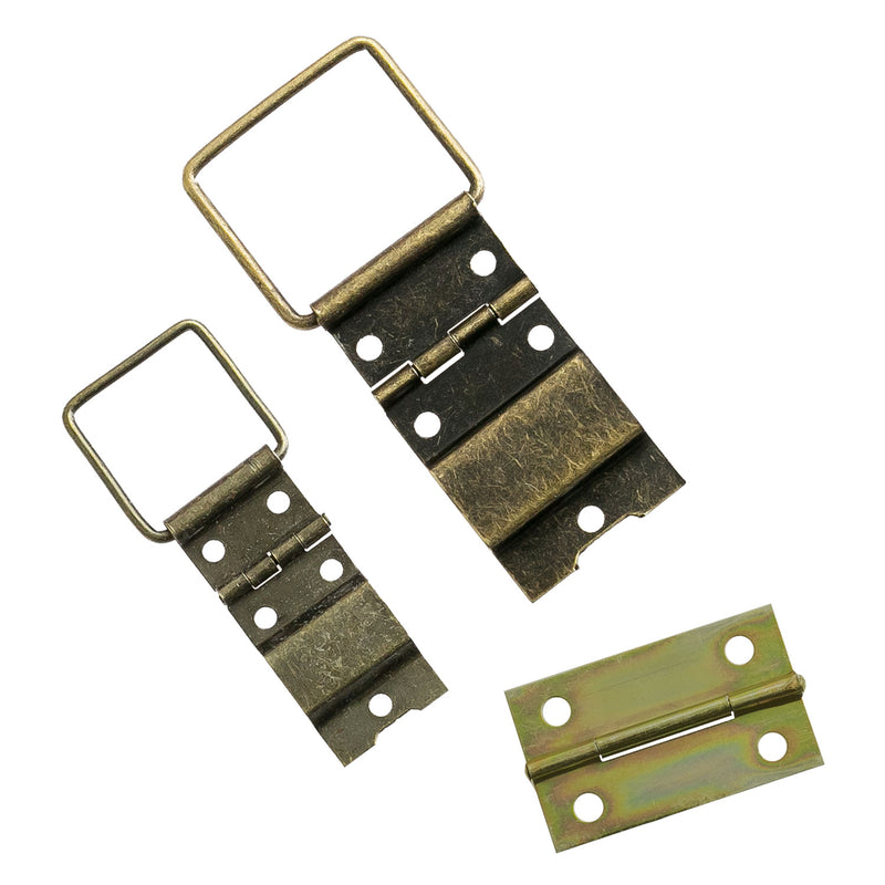 Klappscharnier aus Metall für Vintage Koffer 2 Stück HMF 6496 35 x 21 mm Bronze