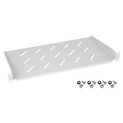 Fachboden für einen 250 mm tiefen 19 Zoll Serverschrank von HMF in Lichtgrau