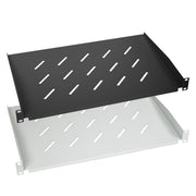 Fachboden für Serverschrank 19 Zoll 1 HE HMF 65499 Schwarz und Weiß