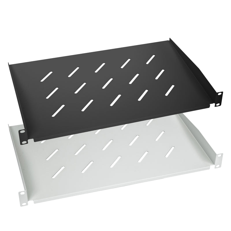 Fachboden für Serverschrank 19 Zoll 1 HE HMF 65499 Schwarz und Weiß