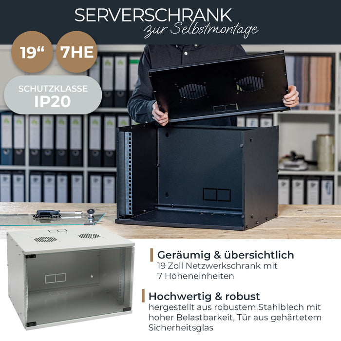 Serverschrank 19 Zoll unmontiert, HMF 65700