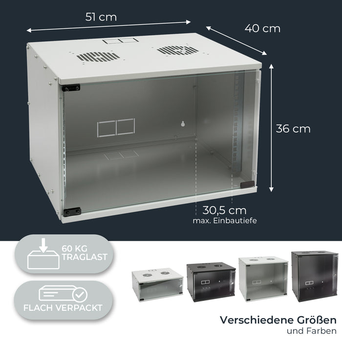 Serverschrank 19 Zoll unmontiert, HMF 65700