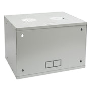 Unmontierter 19 Zoll Serverschrank von HMF mit 7 Höheneinheiten in Lichtgrau