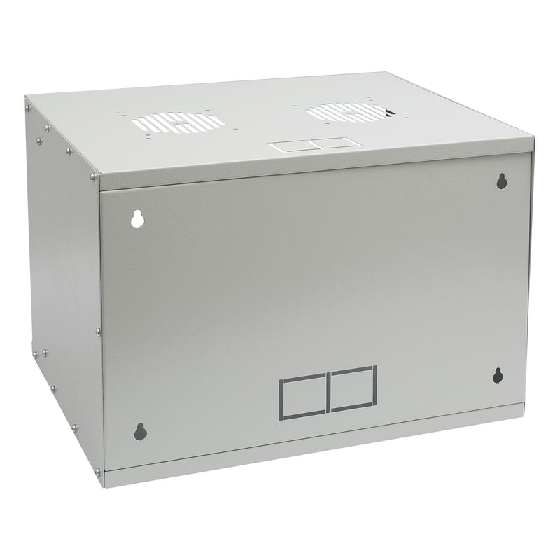 Unmontierter 19 Zoll Serverschrank von HMF mit 7 Höheneinheiten in Lichtgrau