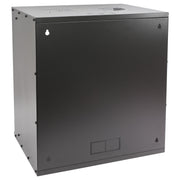 Unmontierter 19 Zoll Serverschrank von HMF mit 12 Höheneinheiten in Schwarz