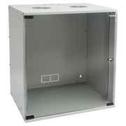 Unmontierter 19 Zoll Serverschrank von HMF mit 12 Höheneinheiten in Lichtgrau