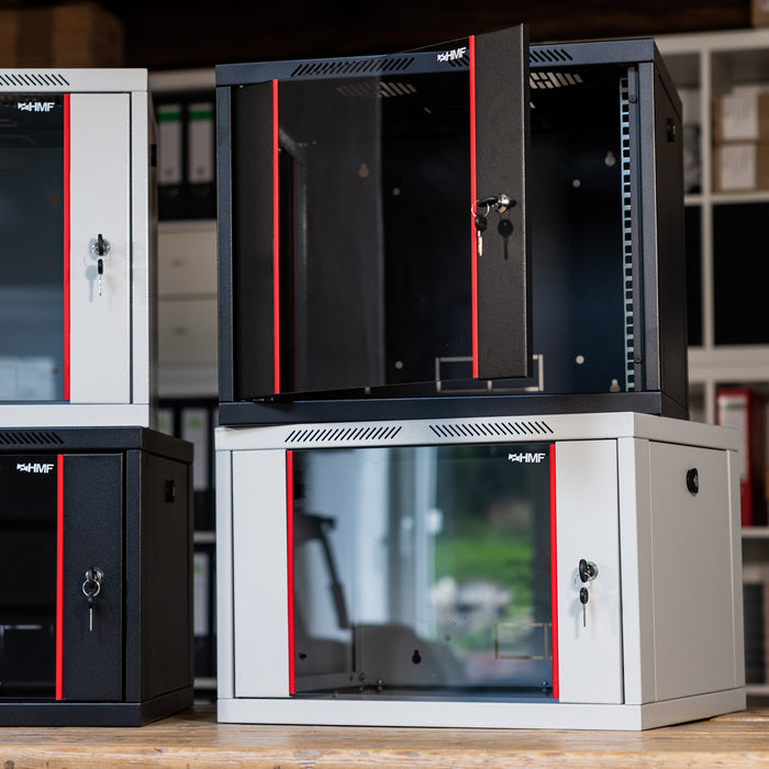 Serverschrank 19 Zoll, HMF 66400, Tiefe 45 cm