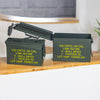 US Ammo Box als Munitionskoffer aus Metall von HMF mit den Maßen 30 x 19 x 15.5 cm in grün